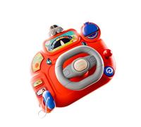 Oshhni Volant pour enfants pour conducteur de poussette, activité amusante avec son et lumière, jeu de simulation pour berceau interactif, jouet pour enfants, Rouge