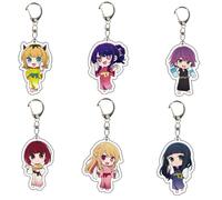 Oshi Noko Porte Clés 6 Pieces Oshi Noko Figurine Hoshino AI Cosplay Accessoires Mignon Acrylique Keychain Oshi Noko Merch