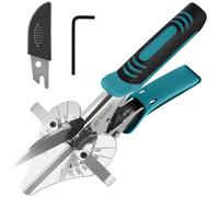 O'Shine Cisaille à onglet à cliquet, 45-135 degrés ciseaux a onglet multi angle pour la découpe de moulures en bois et en plastique, une lame supplémentaire et une clé hexagonale incluses
