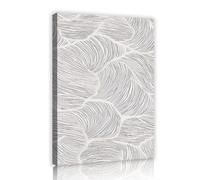 OSHIONARTE Art mural abstrait en toile noir et blanc Estampes modernes Graphiques au trait neutre Tirages minimalistes sur toile pour salon 50x75cm Cadre intérieur