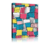 OSHIONARTE Art mural abstrait encadré pour salon Impressions modernes sur toile Œuvres d’art pour murs Lignes d’art Images pour décoration murale dans le couloir 50x75cm Cadre intérieur