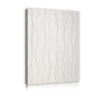 OSHIONARTE Art mural en toile abstraite moderne Décoration murale scandinave neutre Œuvres d’art à motifs vagues abstraites modernes pour salon 35x45cm Cadre intérieur