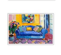 OSHIONARTE Découpages de style Matisse Exposition d’art Affiche Peinture botanique botanique moderne Feuilles Imprimé sur toile pour le mur du bureau de la galerie 60x90cm Sans cadre