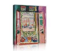 OSHIONARTE Fenêtre ouverte - Collioure 1905 Toile Tirages d’Art Tendre Décoration Murale Henri Matisse Paysage Rustique Coloré Peintures sur toile 65x50cm