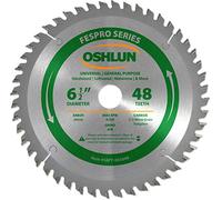 Oshlun SBFT-065048 Lame de scie 48 dents FesPro Crosscut ATB avec arbre de 20 mm pour Dewalt DWS520 et Makita SP6000, 48 dents universelle