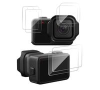 Oshmirian Lot de 6 films protecteurs d'écran pour GoPro Mission 1 Pro/Mission 1 - Kit de film de protection d'écran et objectif 3 en 1 - Verre trempé anti-rayures 9H - Installation sans bulles