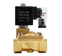 OSHZIKJII Électrovanne à Membrane, 1 pièce, vanne d'eau normalement fermée en Laiton G1/2" à G2, 0 à 16 Bar(1",AC 380V_VITON)