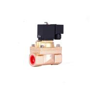 OSHZIKJII Électrovanne en Laiton normalement fermée, 1/2 Pouces, 50 Bars, Eau, 220V, 12V, 24V, Fonctionnement Pilote, Haute Pression(DC12)