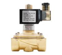 OSHZIKJII Électrovanne normalement Ouverte en Laiton, 1 pièce, G3/8" à G2, 220 V CA, 12 V CC, 24 V, IP65(1")