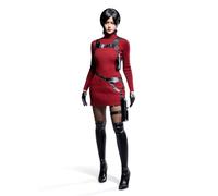 OSIAS Ada Wong Cosplay Costume pour Femme - Robe pull en maille rouge épaisse et extensible, holster et ceinture réglables (S)