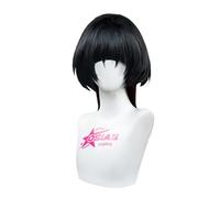 OSIAS Jane Doe Perruque Longue Noire à Rouge Dégradée Cheveux Synthétiques Résistants à la Chaleur