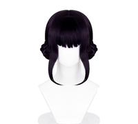 OSIAS Movie KDH Perruque Cosplay Zoey avec doubles chignons courts noirs