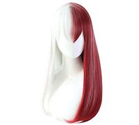 OSIAS Perruque Anime Cosplay, Perruque de Fête d'Halloween, Un Filet à Cheveux Gratuit(Todoroki-Straight)
