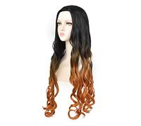 OSIAS Perruque Cosplay, Perruque Demon Slaye, Un Filet à Cheveux Gratuit, Pour Halloween, Fête, Carnaval, Vie Nocturne, Concerts, Mariages, Cadeau D'anniversaire (Kamado Nezuko)