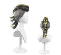 OSIAS Perruque Cosplay, Perruque Demon Slaye, Un Filet à Cheveux Gratuit, Pour Halloween, Fête, Carnaval, Vie Nocturne, Concerts, Mariages, Cadeau D'anniversaire (Shinazugawa Genya)