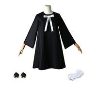OSIAS Spy Family Tenue Anya Cosplay Costume Anya Forger Robe Noire(XL)