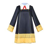 OSIAS Spy Family Tenue Anya Cosplay Costume Anya Forger Robe Or Noir(XL)