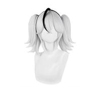OSIAS Wuthering Waves Camellya Cosplay Wig Long White and Black with Pigtails