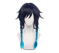 OSIASWIG Perruque de cosplay Venti du jeu Genshin Impact