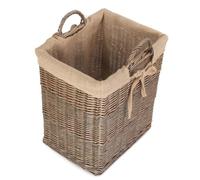 Osier rectangulaire avec doublure panier à bûches