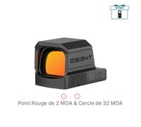 Osight SE DPP | Optique ferme Empreinte DPP Point de 2 MOA et Cercle de 32 MOA Multi-rticules pile bouton CR1620