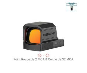 Osight SE DPP | Optique ferme Empreinte DPP Point de 2 MOA et Cercle de 32 MOA Multi-rticules pile bouton CR1620