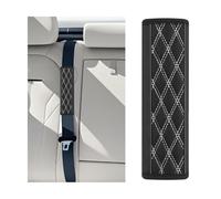 Osilly Lot de 2 housses de ceinture de sécurité de voiture en cuir, coussinets de protection pour ceinture de sécurité du cou, des épaules, accessoires universels pour SUV, berline, camion (blanc)