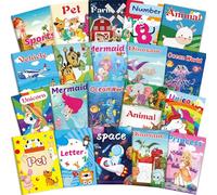 OSIMIG 20 Livres de coloriage pour Les Enfants de 2 à 8 Ans, Mini Livres de coloriage pour Les Sacs de fête, Les thèmes incluent Licorne, sirène, Dinosaures, Le Monde Marin, Animaux
