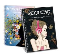 OSIMIG Lot de 2 livres de coloriage pour adultes, livres de coloriage pour adultes, livres de coloriage pour soulager l'anxiété pour adultes avec 40 citations de motivation