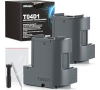 Osinkjet T04D1/T04D100 Boîte de Maintenance Compatible avec Epson ET-4750 ET-4850 ET-3750 ET-15000 ET-3700 ET-4856 ET-5150 ET-5170 C13T0 4D100 Lot de 2 réservoirs d'encre résiduelle