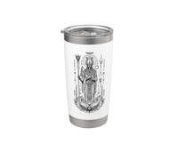 Osiris Afterlife King Ancient Egyptian Monochrome Mythe Art Gobelet isotherme en acier inoxydable double paroi