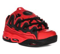 OSIRIS D3 2001 Semelle Épaisse Skate Lacets Femmes Baskets en Rouge Noir UK 4 -