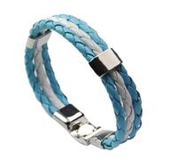 osiuujkw Bracelet patriotique avec drapeau national et bracelet triple en cuir PU fait main pour afficher votre soutien à votre équipe. Matériau : alliage, Argentine, 20.5 cm