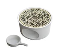 osiuujkw Chauffe-théière Portable pour Les randonnées, idéal pour Cuisiner en Plein air. Réchauds à thé et à Aliments combinés. Grill Yakitori, Barbecue de Table, Chauffe-théière, Blanc