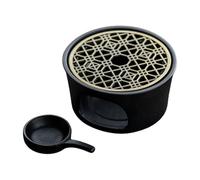 osiuujkw Chauffe-théière Portable pour Les randonnées, idéal pour Cuisiner en Plein air. Réchauds à thé et à Aliments combinés. Grill Yakitori, Barbecue de Table, Chauffe-théière, Noir