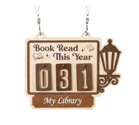 osiuujkw Décoration de Livre pour Hommes Amour de la littérature à Travers des Objets décoration Bon goût Encourager Les objectifs Lecture Livres LUS Compteur d'année Livres LUS Panneau Suivi