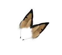 osiuujkw Doberman Oreilles de Chien Bandeau Fourrure Oreilles d'animaux Accessoire Femmes Chapeaux Joli Style Cosplay Bandeau Animal s'adapte confortablement à la Plupart des