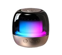 osiuujkw Enceinte Bluetooth sans fil haute fidélité, son 360°, mini-enceinte à onde de choc, 12 heures d'autonomie pour des conversations claires, doré