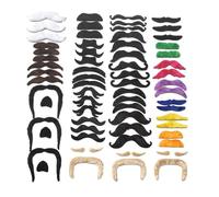 osiuujkw Fausses Moustaches - Accessoires de déguisement pour Jeux interactifs et fêtes - Convient pour aux Enfants et pour aux Adultes