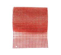 osiuujkw Rouleau de ruban en maille à bordure diamant cristal, 24 rangées de strass thermocollants, pour loisirs créatifs et accessoires mariage et fête.