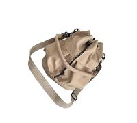 osiuujkw Sacoche bandoulière grande capacité en tissu Oxford à cordon, légère et tendance, avec différentes options de transport, Kaki