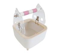 osiuujkw Support de Toilette pour Perroquet avec meule intégrée : Une expérience ludique Qui Encourage Les Oiseaux à Jouer Tout en favorisant la santé de Leurs Griffes. Station déjections en, Rose