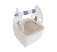 osiuujkw Support de Toilette pour Perroquet avec meule intégrée : Une expérience ludique Qui Encourage Les Oiseaux à Jouer Tout en favorisant la santé de Leurs Griffes. Station déjections en, Bleu