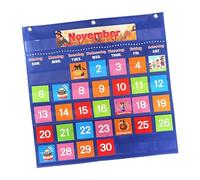 osiuujkw Support Mural pour Calculatrice avec Porte et Tableau de Poche coloré pour Organiser et stimuler l'apprentissage en Classe. Organiseur de téléphone Portable.