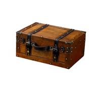 osiuujkw Valise décorative Vintage en Bois, Style Ancien, avec Couvercle à charnières, idéale pour Bijoux, Photos, Cartes de Visite, reçus et Photos.