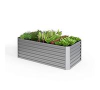 Oskar Jardinière surélevée rectangulaire 180 x 90 x 60 cm en Acier galvanisé