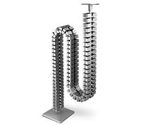 Oskar Lehmann Kuba Slim Line Guide-câbles carré, longueur de 1 260 mm, gaine de câble, argenté