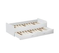 Oskar Store Lit pour Enfant Jaspar, Blanc, 204 x 94 cm avec sommier à Lattes, sans Matelas