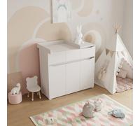 Oskar-Store Vicco Commode à Langer, Blanc/Blanc, 80 x 10 cm pour la Commode