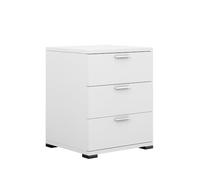 Oskar-Store Vicco Table de Chevet Marseille, Blanc, 46.2x60cm, adapté au Rangement d’Objets du Quotidien et de Lampes